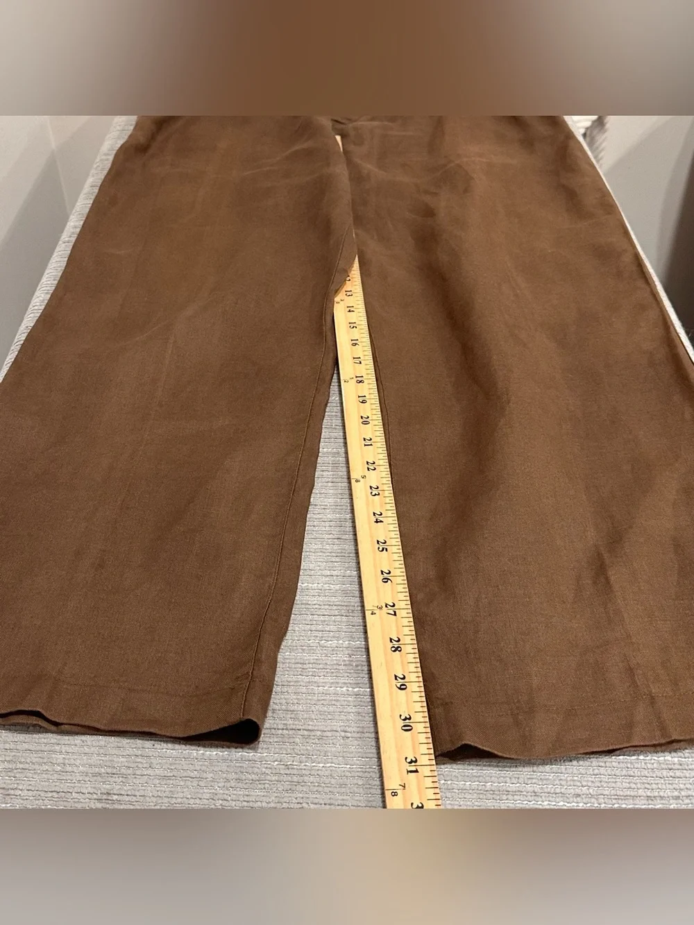 Banana Republic Men's Brown 100% Linen Pants Trousers Size 38x32 Made in India